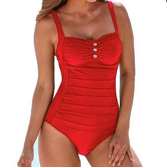 Beautiful woman tummy control swimsuit - Picture 2 of 8